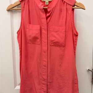 Banana Republic Coral Sleeveless Blouse